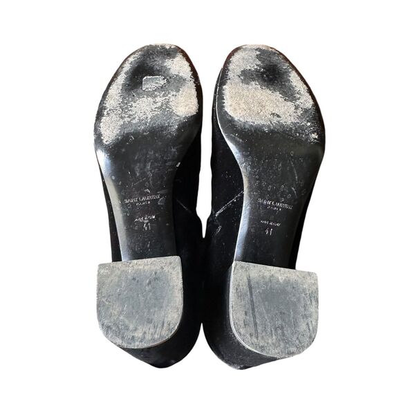 SAINT LAURENT Velvet Heeled Booties
Black Sz 41 (US 11) - Picture 8 of 8